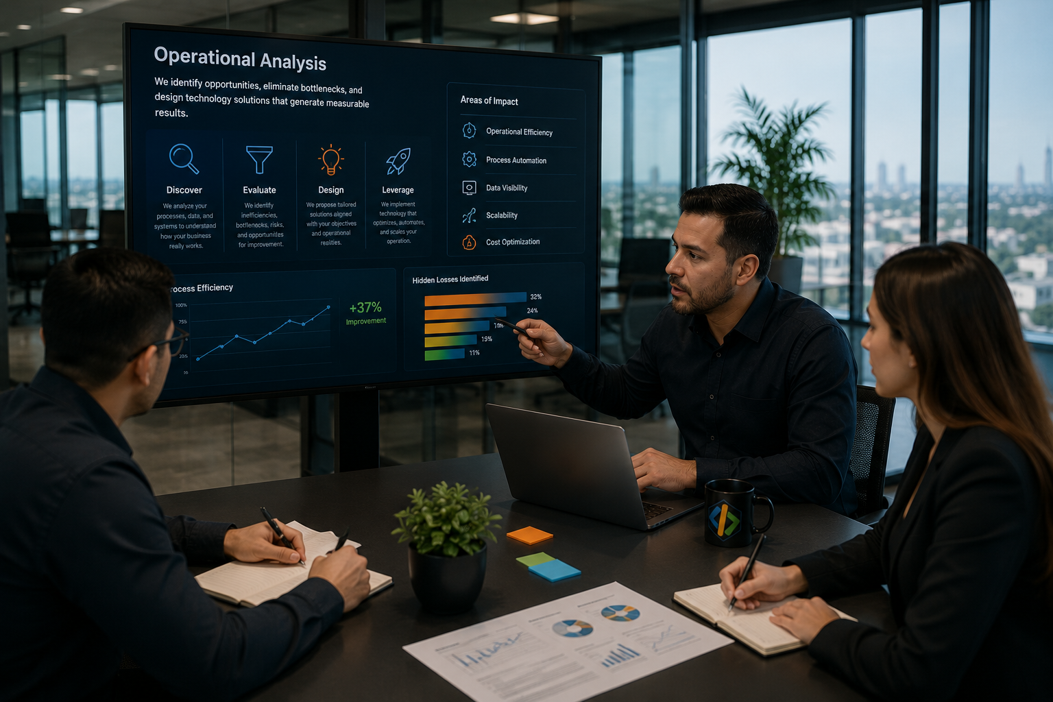 NextGSys team analyzing client operations